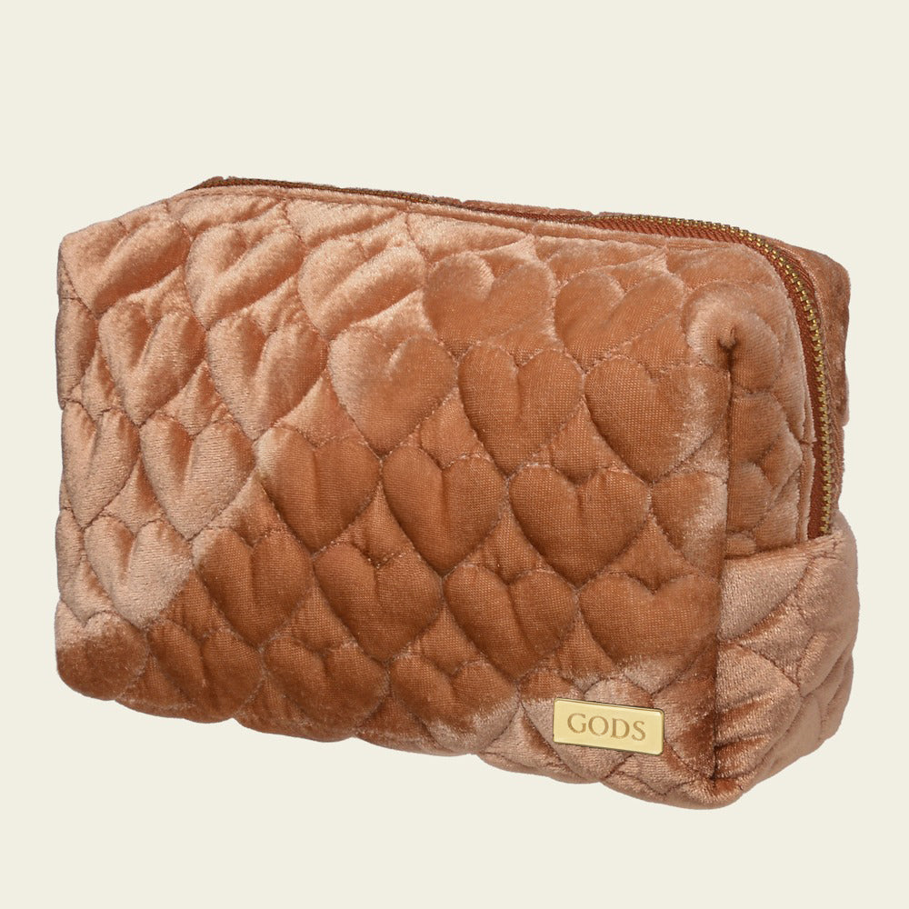 Necessaire Térmica de Veludo Caramelo P