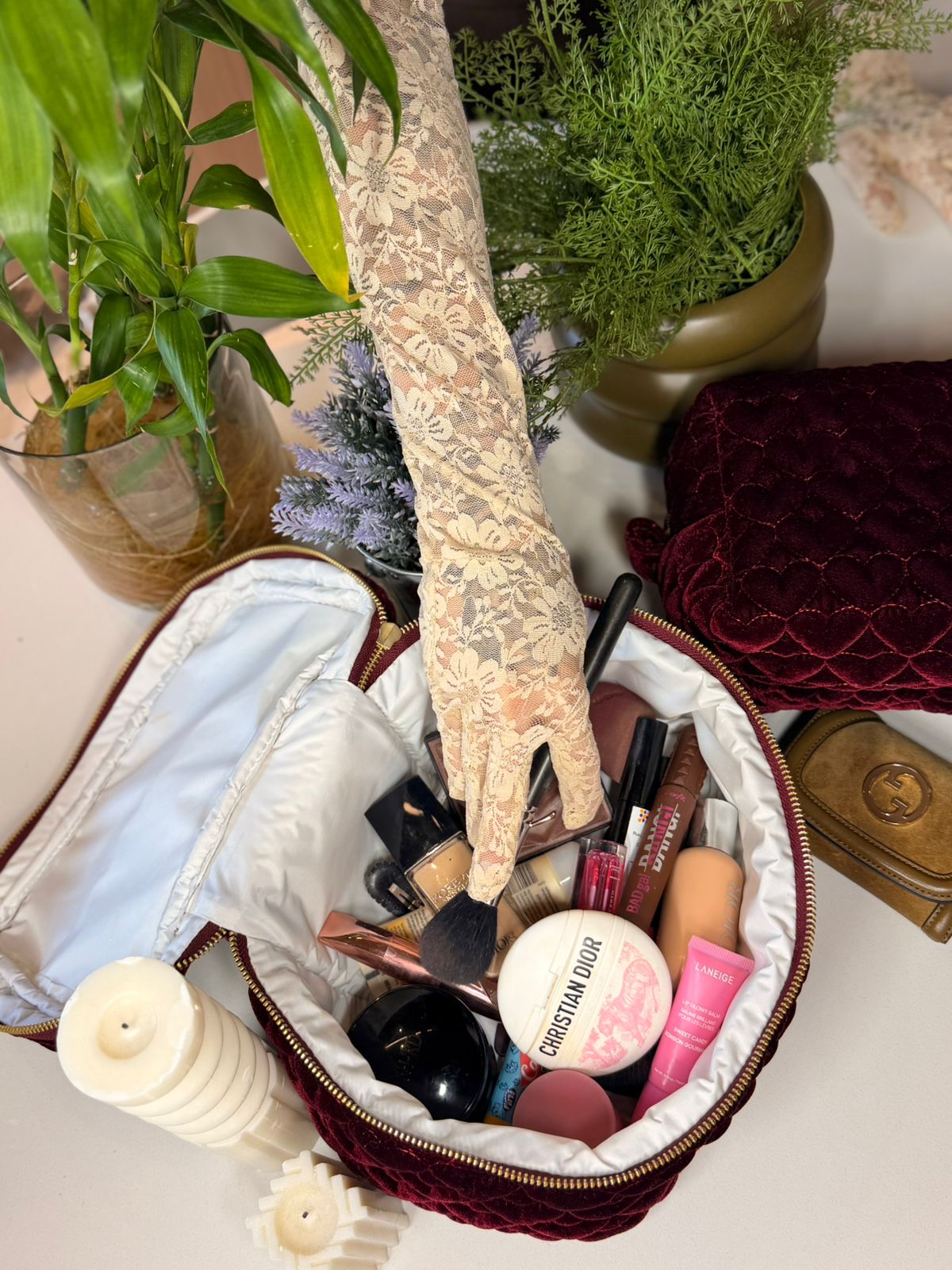 Necessaire Baú Vinho M