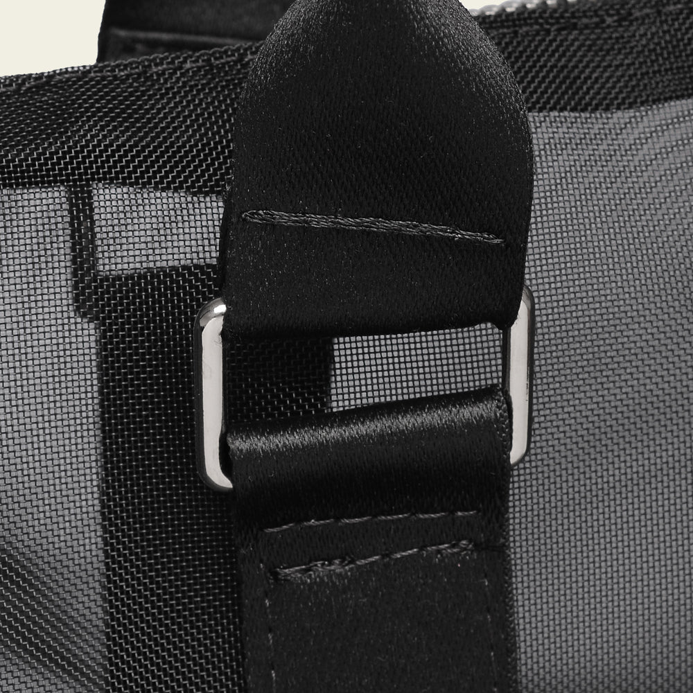 Kit Essencial de Bolsas em Tela Nylon Preta (P, M, G)