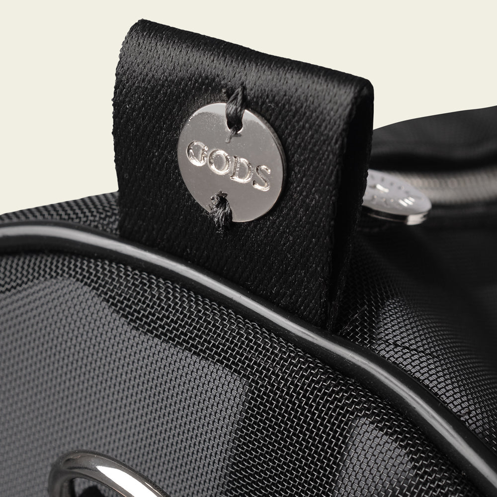 Kit Essencial de Bolsas em Tela Nylon Preta (P, M, G)