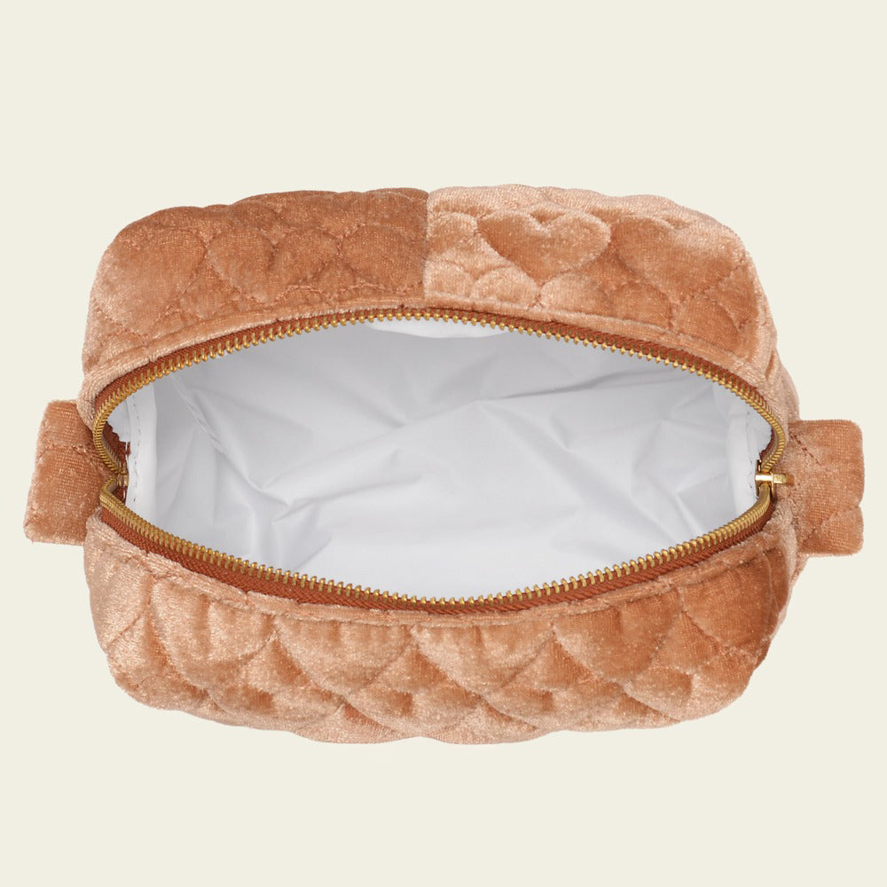 Necessaire Térmica de Veludo Caramelo P
