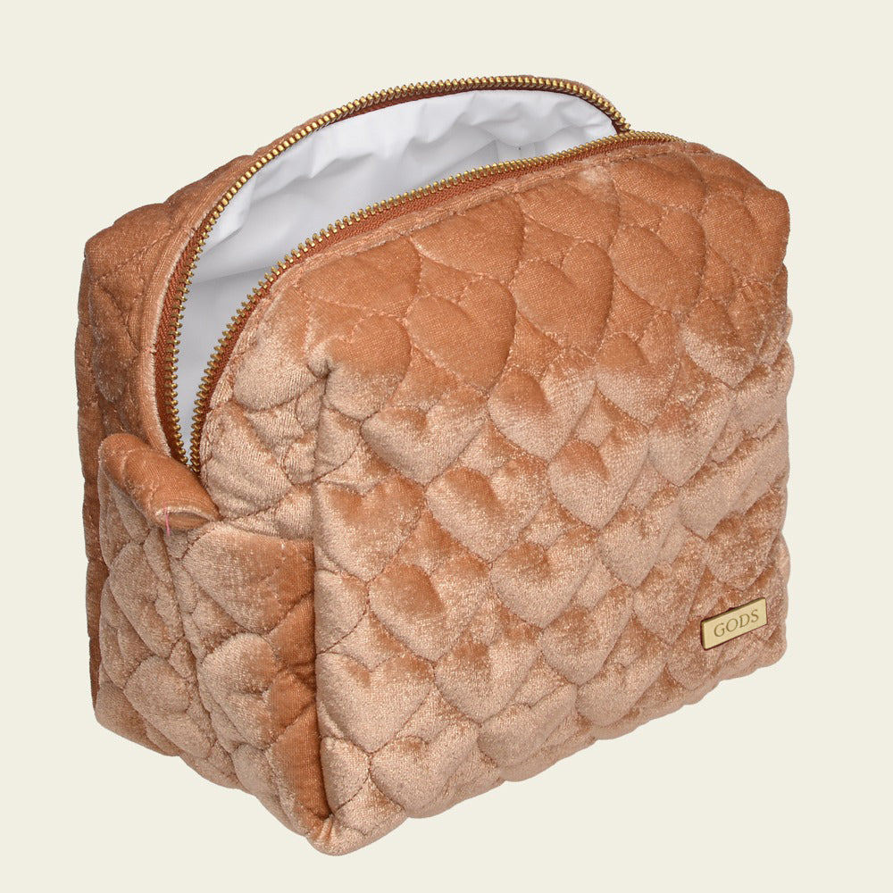 Kit Veludo Matelado Coração Caramelo