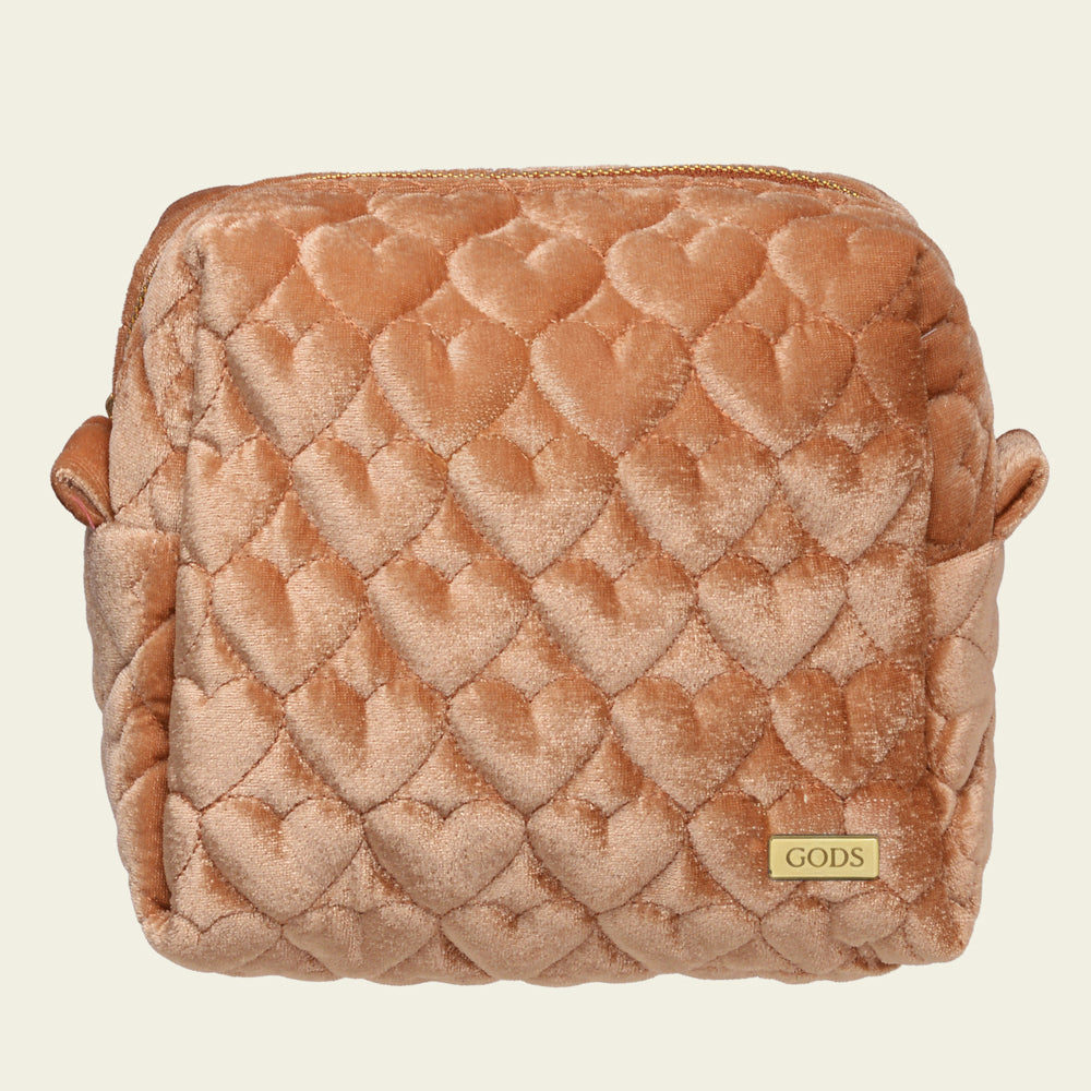 Kit Veludo Matelado Coração Caramelo