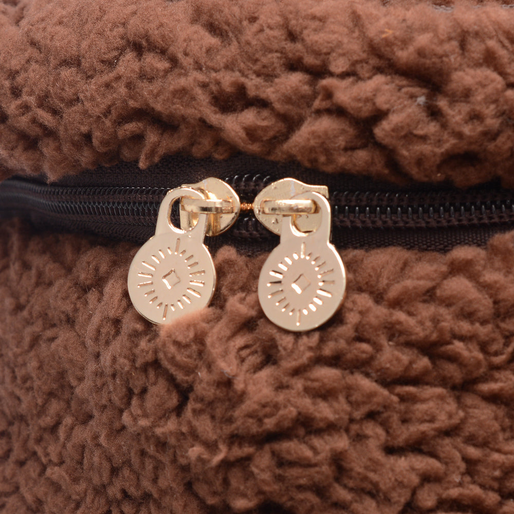 NECESSAIRE LÃ CARAPINHA MARROM