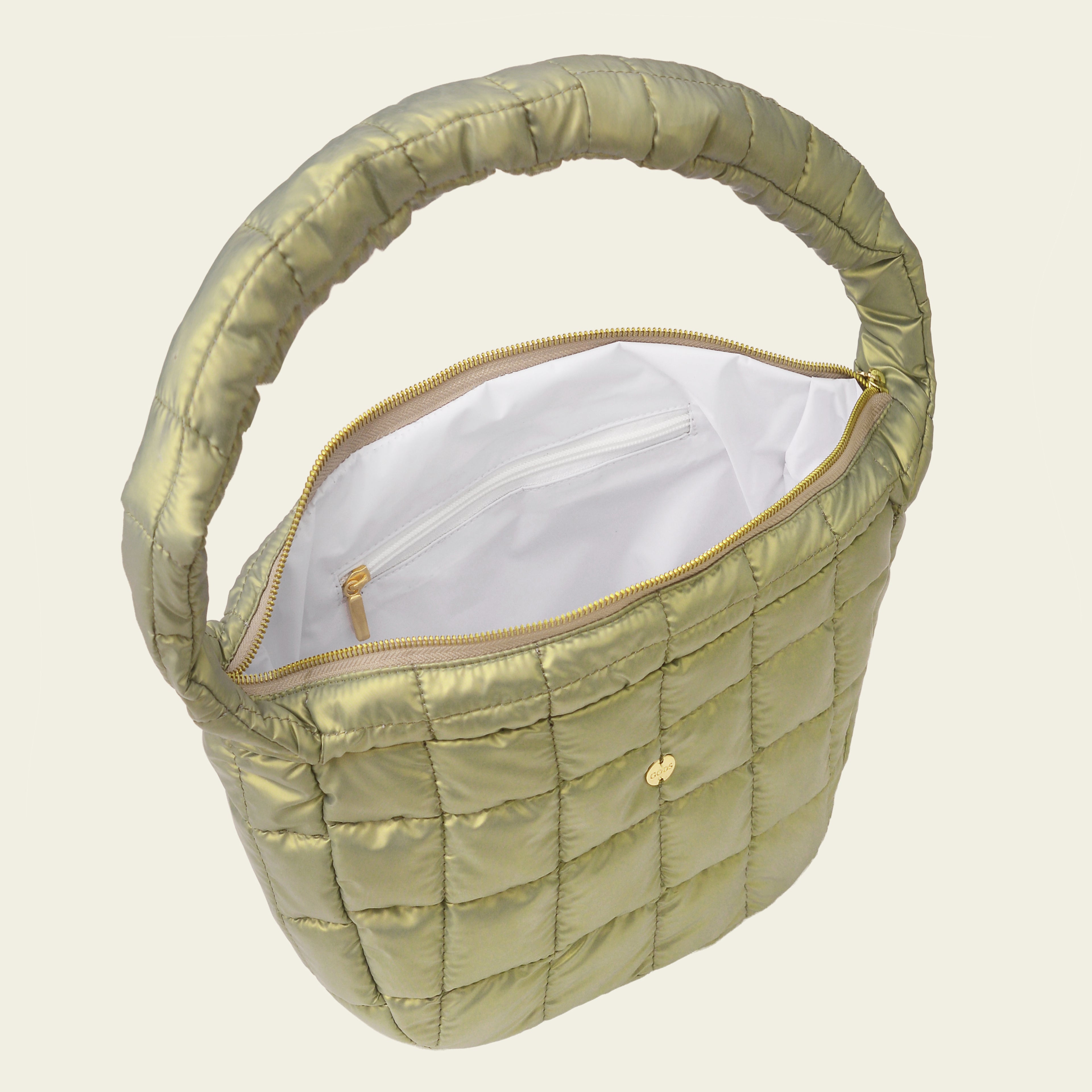 BOLSA HOLOGRÁFICA - OLIVE PUFF VERDE
