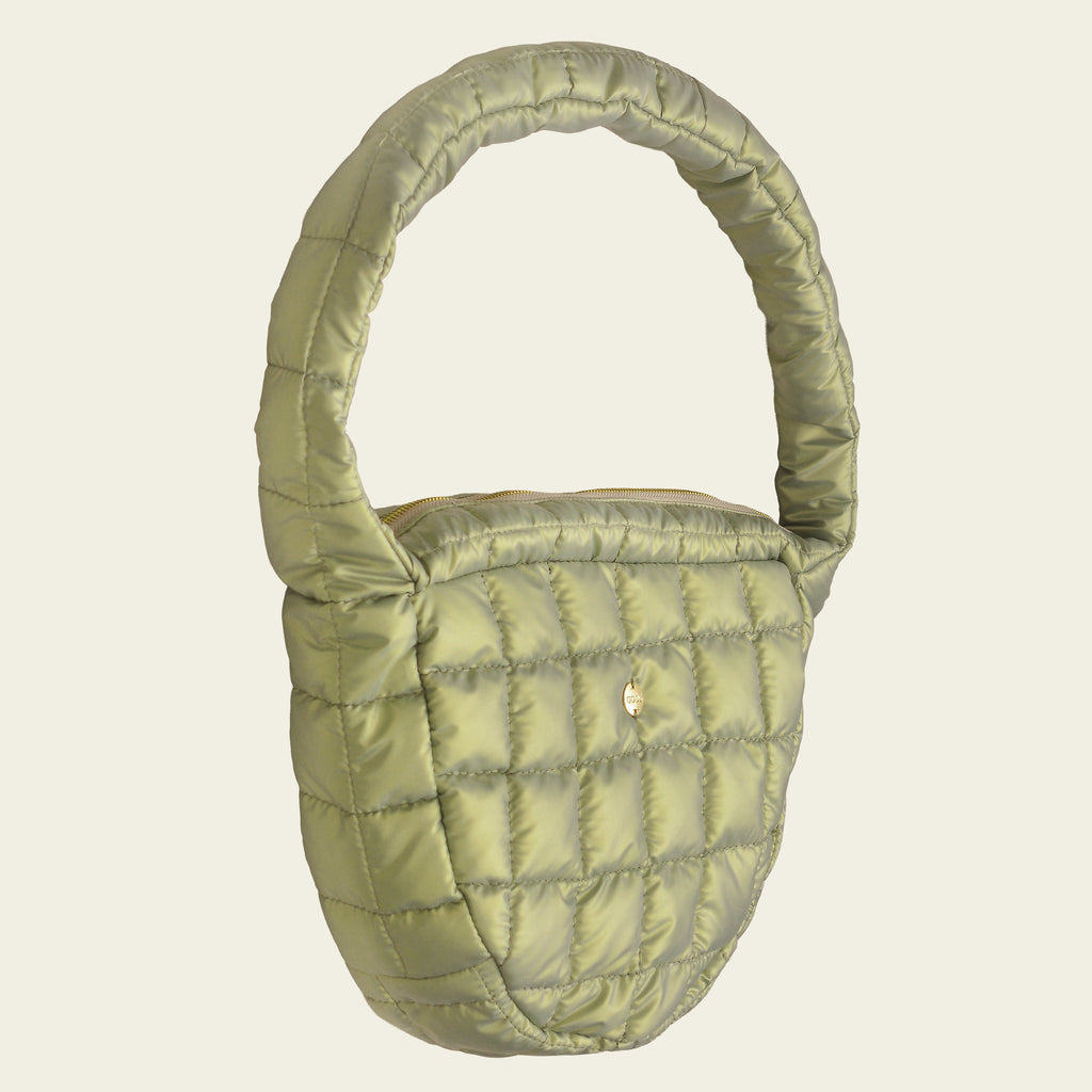 BOLSA HOLOGRÁFICA - OLIVE PUFF VERDE
