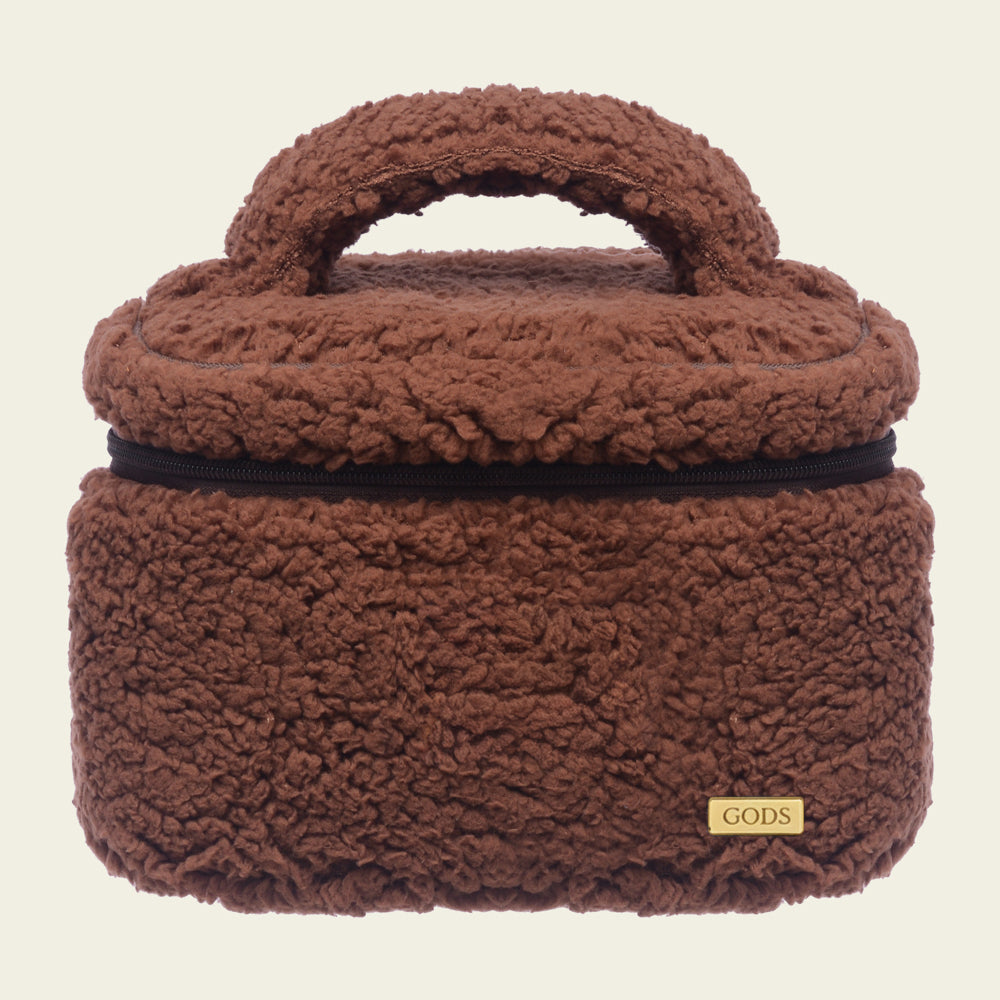 NECESSAIRE LÃ CARAPINHA MARROM