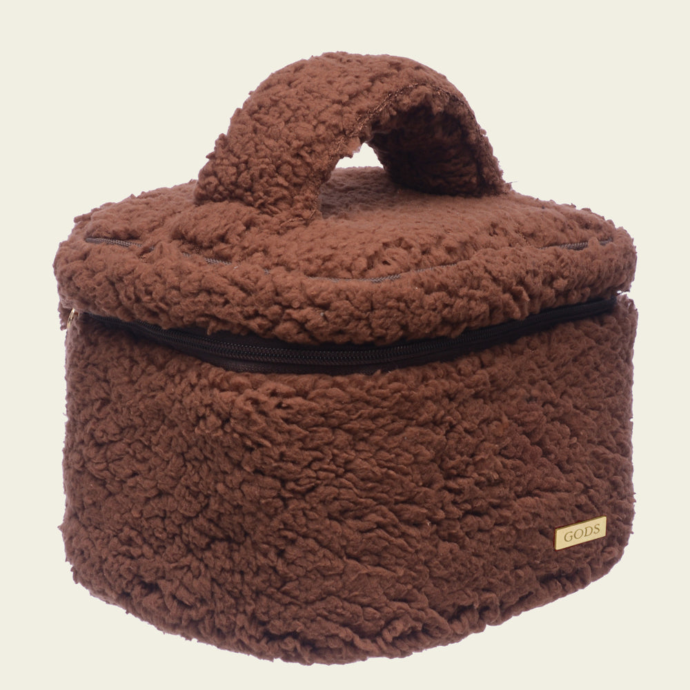 NECESSAIRE LÃ CARAPINHA MARROM