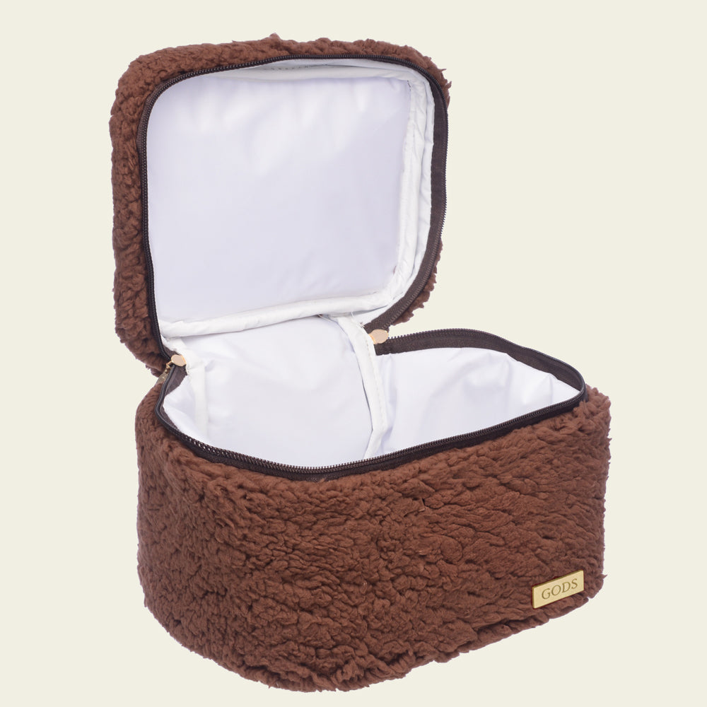 NECESSAIRE LÃ CARAPINHA MARROM