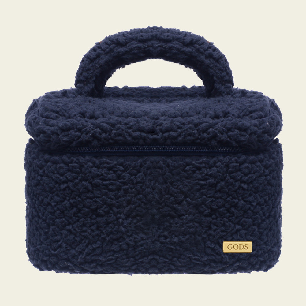 NECESSAIRE LÃ CARAPINHA AZUL MARINHO