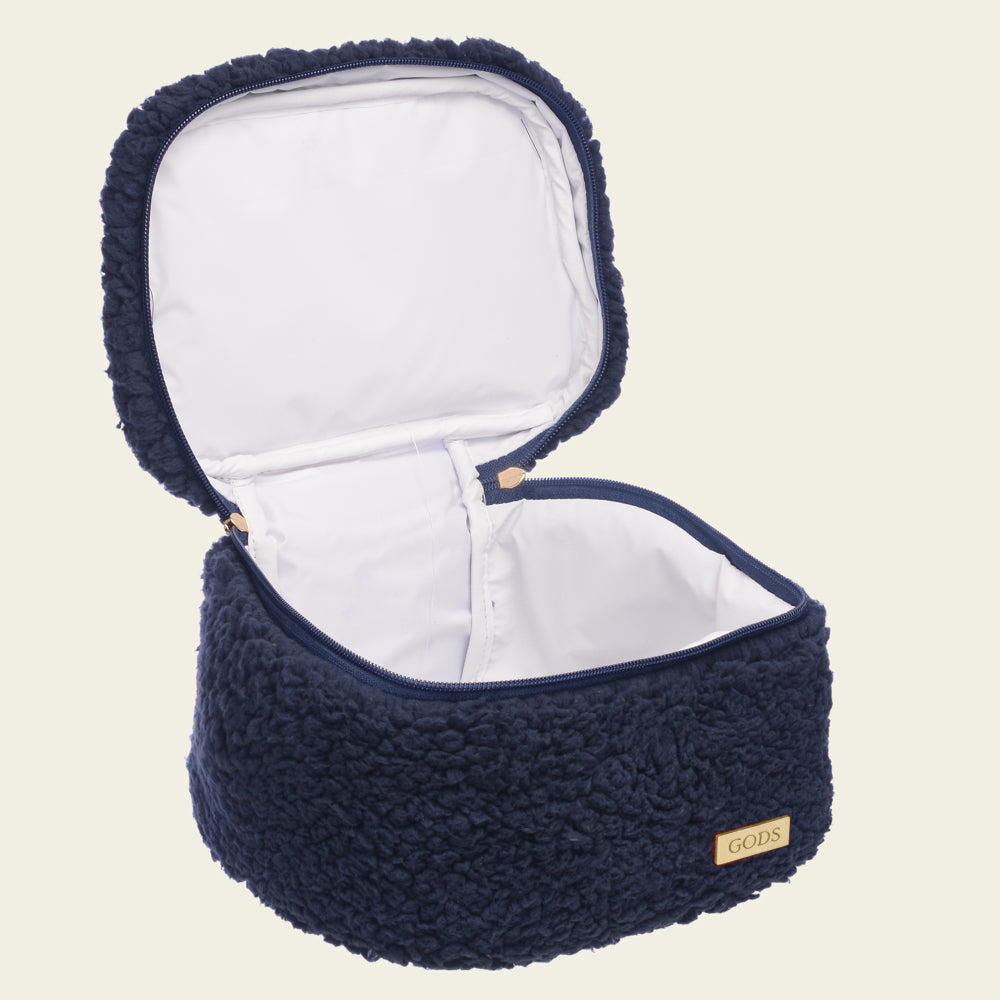 NECESSAIRE LÃ CARAPINHA AZUL MARINHO