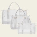 Kit Essencial de Bolsas em Tela Nylon Branca (P, M, G)