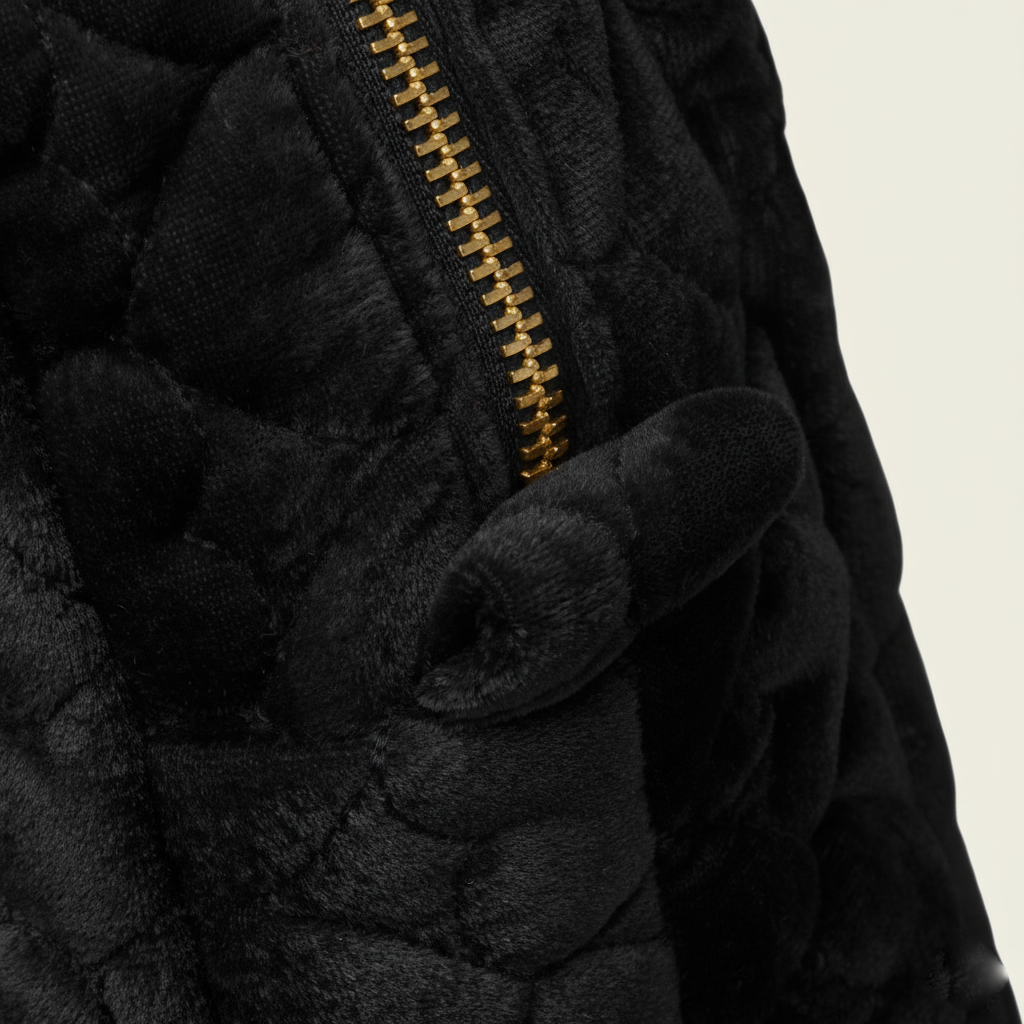 Necessaire Térmica de Veludo Preta M