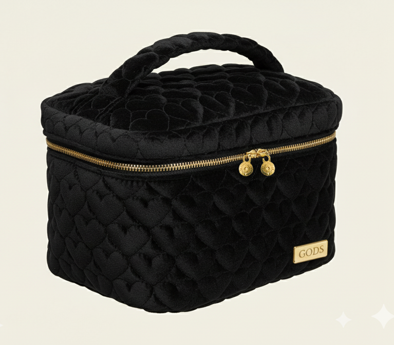 Bolsa Baú Térmica de Veludo Preto M