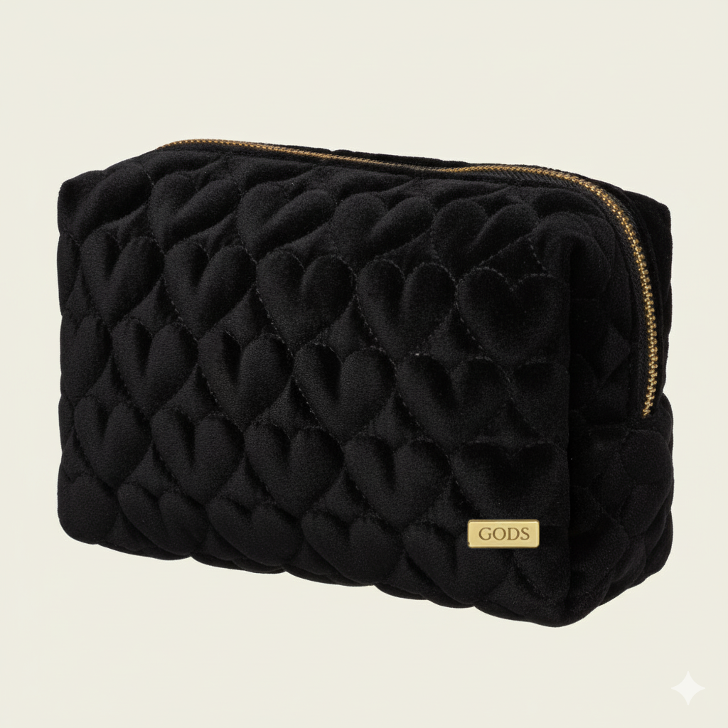 Necessaire Térmica de Veludo Preta P