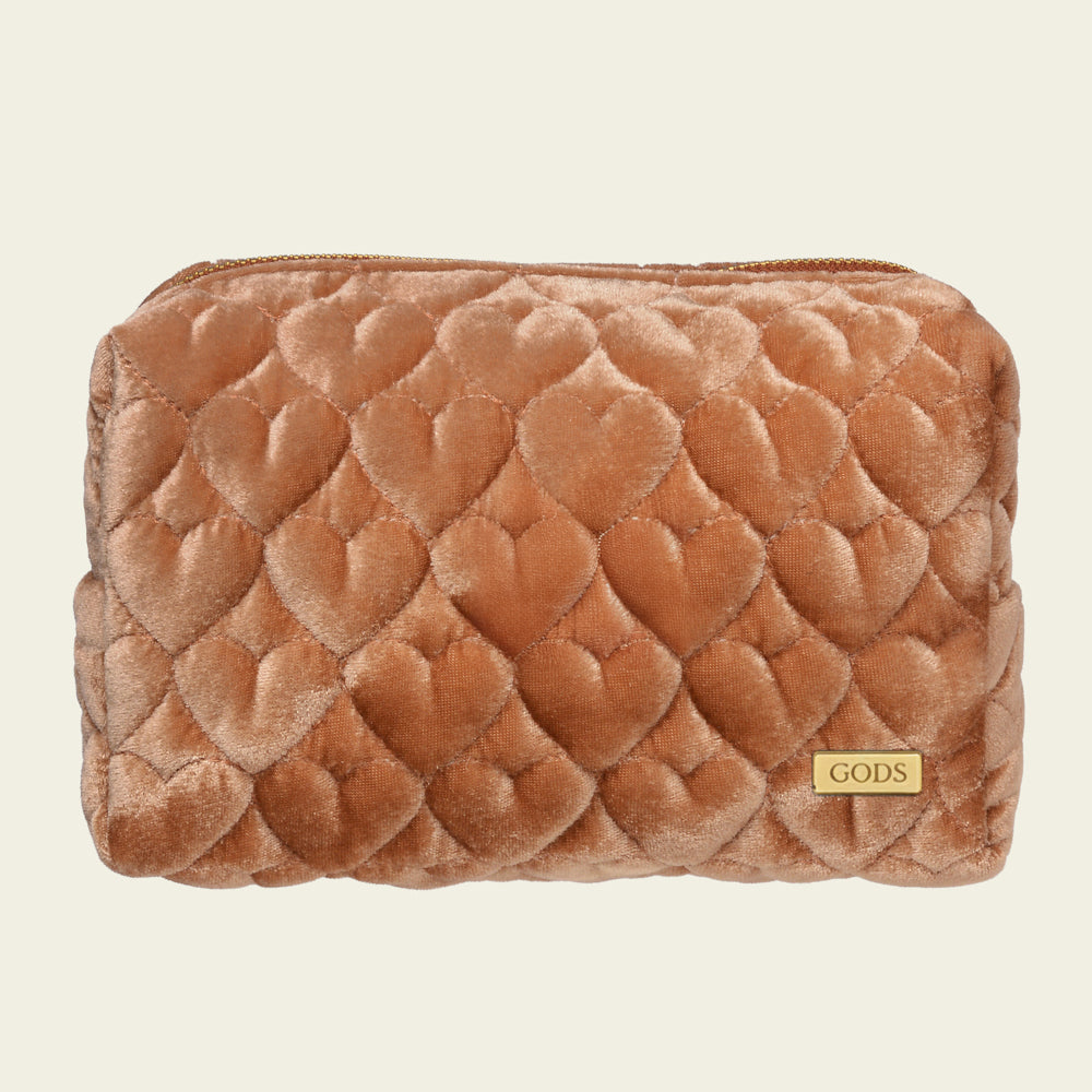 Necessaire Térmica de Veludo Caramelo P