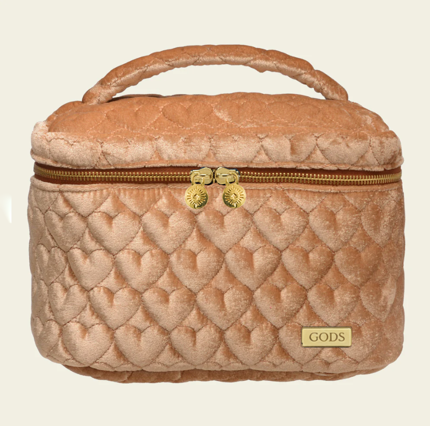 Bolsa Baú Térmica de Veludo Caramelo P