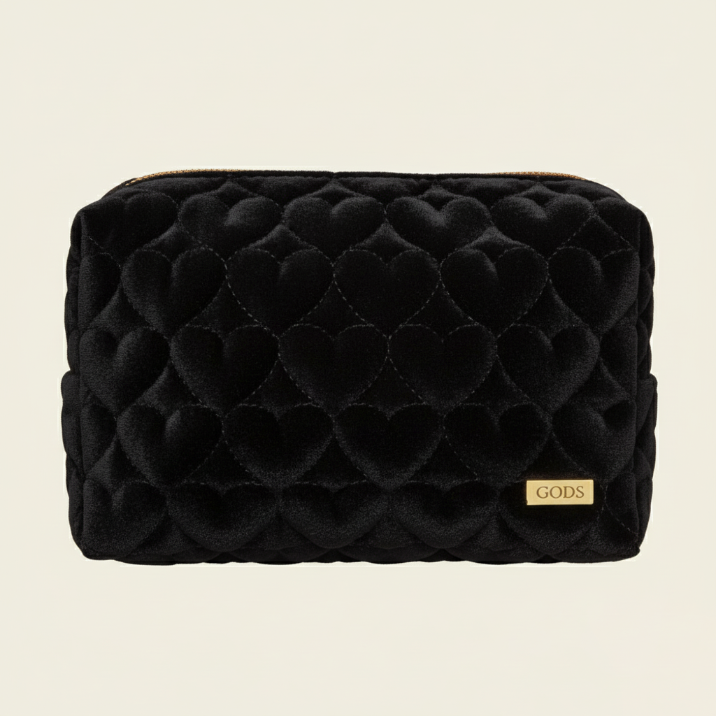 Necessaire Térmica de Veludo Preta P